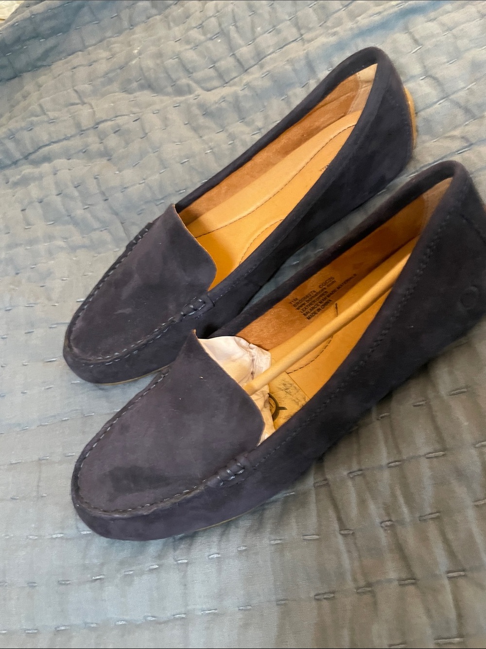 Women’s blue suede loafers - Picture 5 of 6